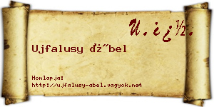 Ujfalusy Ábel névjegykártya