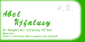 abel ujfalusy business card